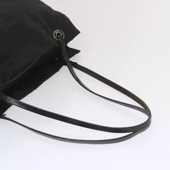 FENDI Zucca Canvas Hand Bag Black Auth hk1179 - Picture 7 of 16